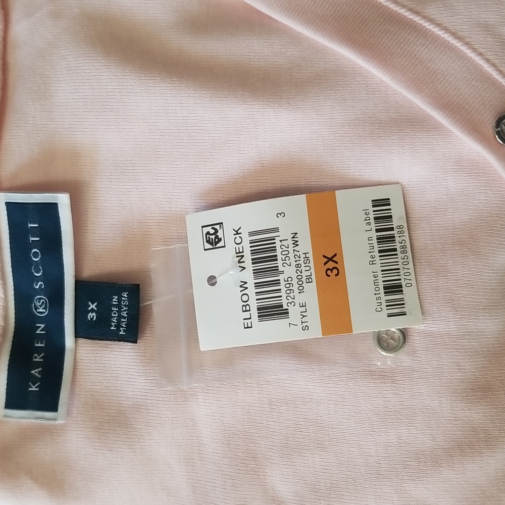 Women's plus size Karen Scott  pink blouse